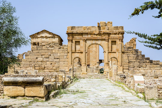 Roman ruins of Sufetula near Sbeitla