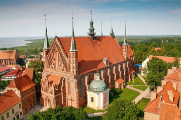 Frombork Cathedral,  place of burial Nicolaus Copernicus - obrazy, fototapety, plakaty
