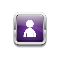 User Rounded Corner Vector Purple Web Icon Button