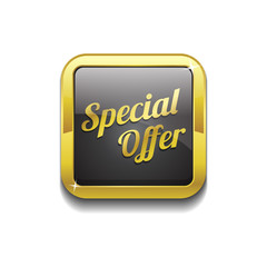 Special Offer Golden Black Vector Icon Button