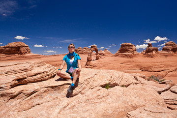 USA - girl in Arches national park