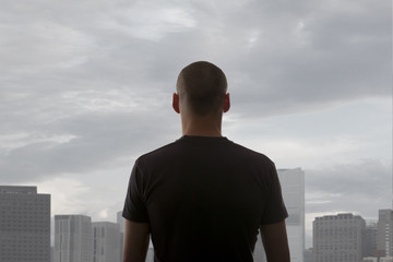 Men standing on the rooftop