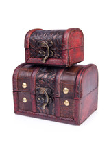 Two chests isolated on the white