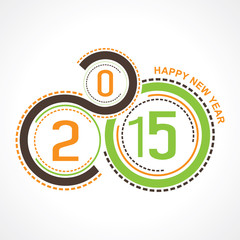 creative happy new year 2015 design stock vector