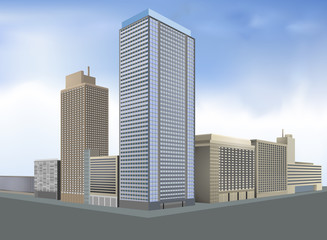 Residential city architecture background