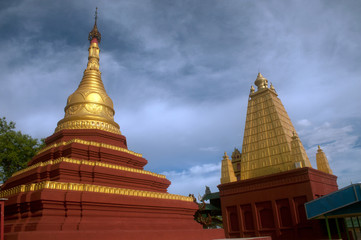 Naklejka premium Pagoda on U Min Thonze ,Sagaing hill,Myanmar.