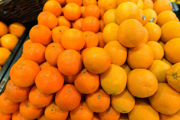 Citrus fruit on the supermarket stall