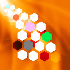 Modern Hexagon  on  abstract  background