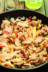 Pork in chinese with vegetables
