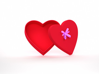 Heart shaped gift box
