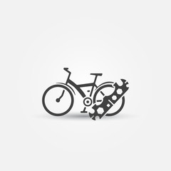 Fototapeta na wymiar Bicycle repair - vector bike symbol