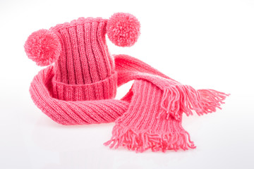 woven hat and scarf
