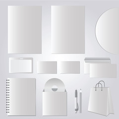 stationery design, corporate templates - vector set