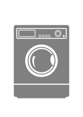 Washing machine on white background