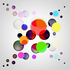 Circles  on abstract  background