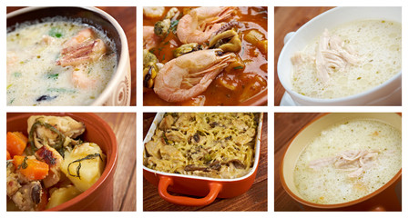 Food set American cuisine.