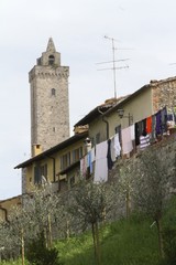 Fototapeta na wymiar San Gigminano countryside - Tuscany