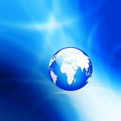 Globe  on abstract background
