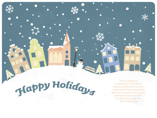 Obraz na płótnie Canvas Happy Holidays Seasonal Greeting Card