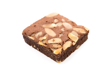 Brownie isolated on white