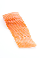 Salmon meat isolated on white