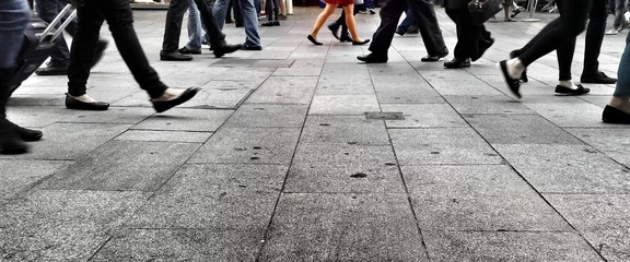 Muurstickers Walking on the street © Valena Soraja Image