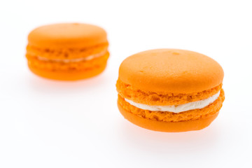 Macaroons isolated on white