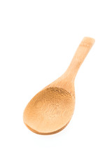 Wooden spoon isolated on white background