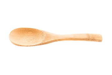Wooden spoon isolated on white background