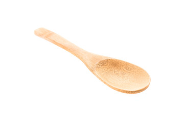 Wooden spoon isolated on white background