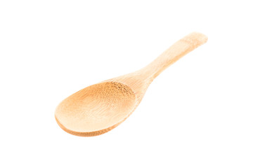 Wooden spoon isolated on white background