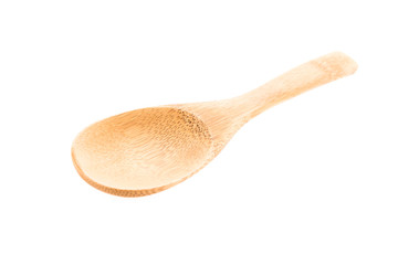 Wooden spoon isolated on white background
