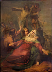 Brussels - The paint of Deposition of the cross scene © Renáta Sedmáková