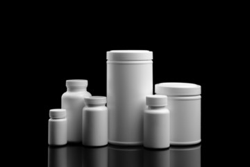 Supplements and Vitamins Bottles and Containers