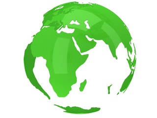 Earth planet globe. 3D render. Africa view.