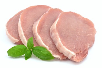 Pork loin sliced