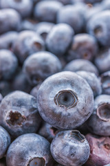 Blueberry basket isolated on white