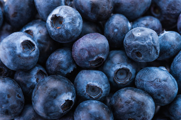 Blueberry basket isolated on white