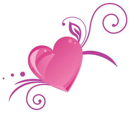 Romantic heart silhouette