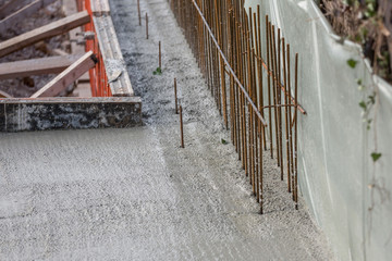 Betonverfüllung auf der Baustelle