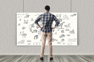 business plan on wall