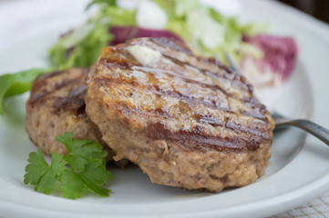Grilled beef burger
