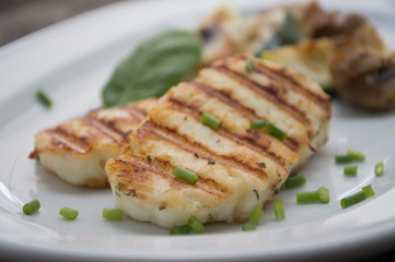 Grilled greek cheese