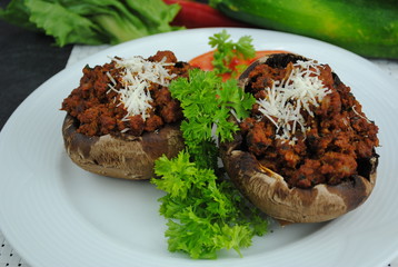 gefüllte Riesen Champingnons