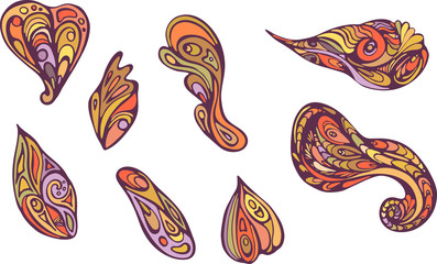colorful curly grafic elements