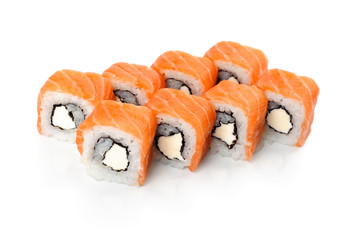 Sushi on a light background