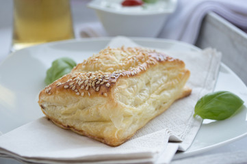 Puff pastry with sesame