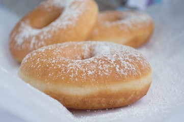 Donuts with sugar on top
