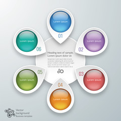 Infographics Vector Background 6-Step Process