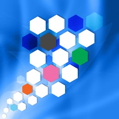 Fototapeta na wymiar Modern Hexagon on abstract background